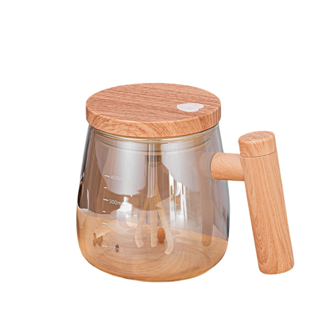 Innovative 2in1 Mixer Tasse mit Holzgriff