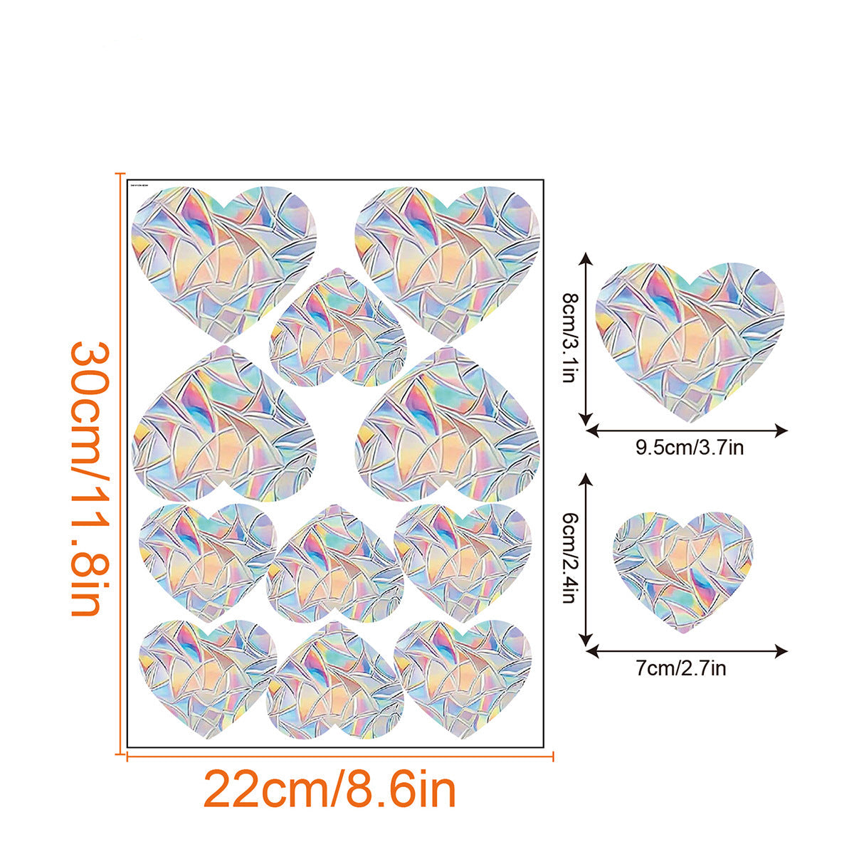 Bunte Regenbogen Fensterfolie für Sonneneffekte