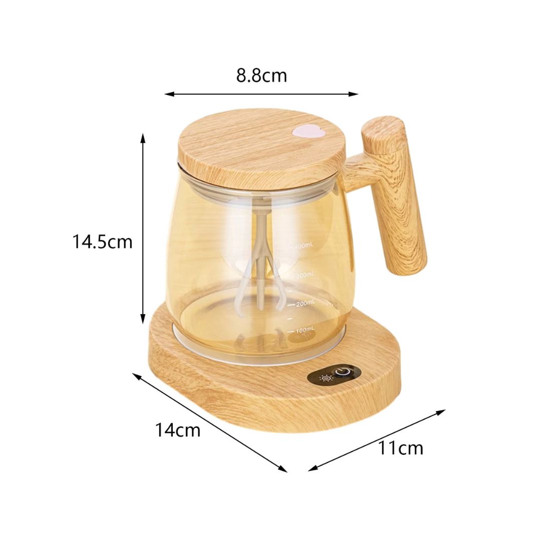 Innovative 2in1 Mixer Tasse mit Holzgriff