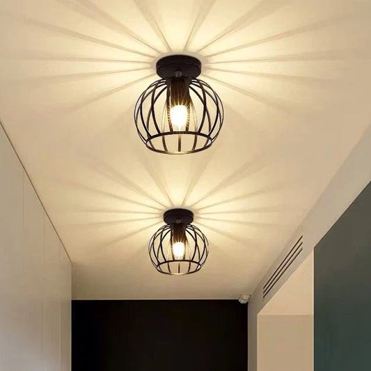 Loft-Deckenlampe aus schwarzem Metall – rustikaler Industrial Look für dein Zuhause