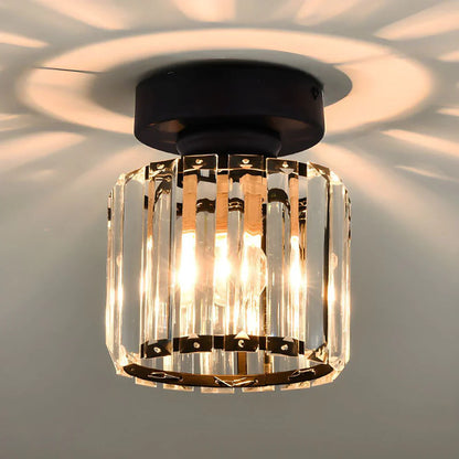 Kristall-Deckenlampe mit Gold und Schwarz – Moderne LED-Deckenleuchte für Wohnzimmer Schlafzimmer & Flu