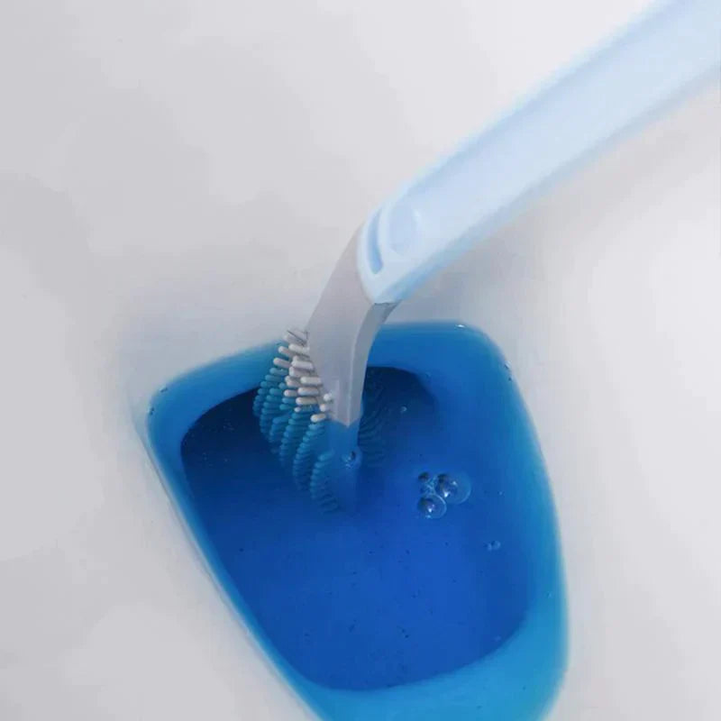 Hygienische Silikon-Toilettenbürste mit Wandhalterung