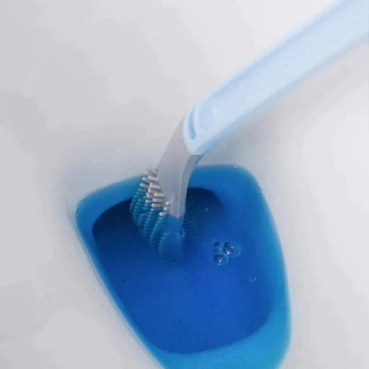 Hygienische Silikon-Toilettenbürste mit Wandhalterung