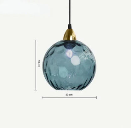 Kugel-Pendelleuchte aus Glas