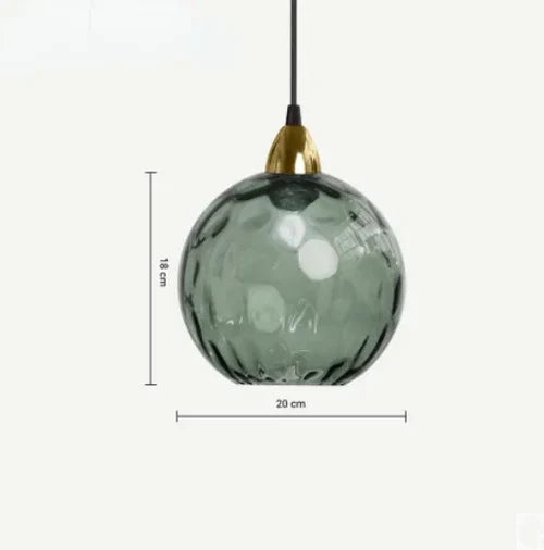 Kugel-Pendelleuchte aus Glas