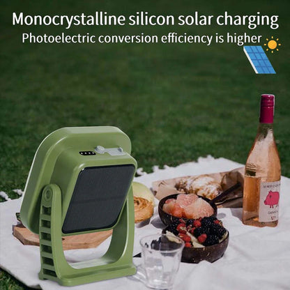 80W LED Solar-Lampe für Camping mit Magnet und Zoomfunktion – Wiederaufladbar und Praktisch