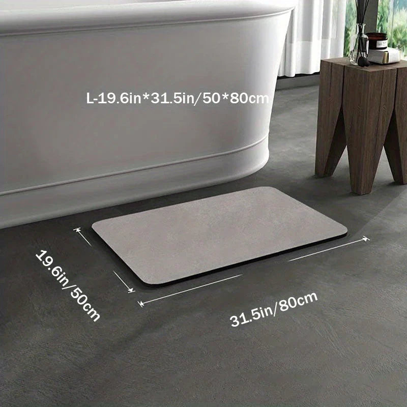 Schnelltrocknende Badematte aus Diatomit