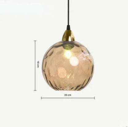 Kugel-Pendelleuchte aus Glas
