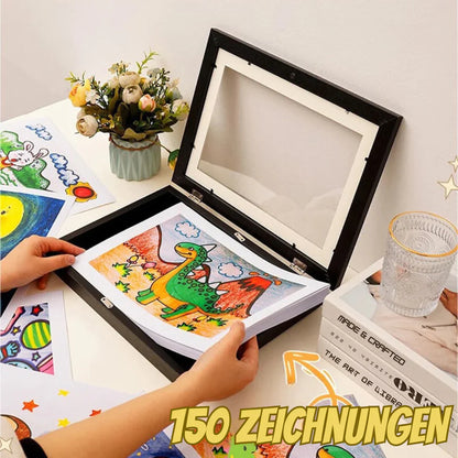 Innovativer Bilderrahmen für bis zu 150 Zeichnungen und Kunstwerke