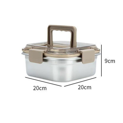 Edelstahl Frischhaltebox 1600ml, Tragbare Lunchbox