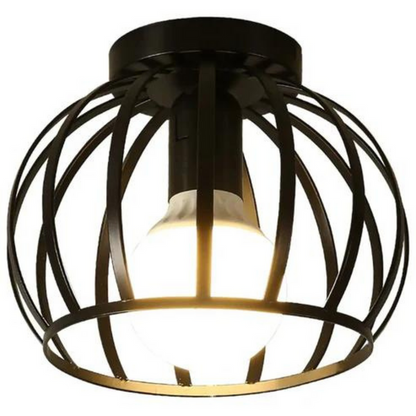 Loft-Deckenlampe aus schwarzem Metall – rustikaler Industrial Look für dein Zuhause