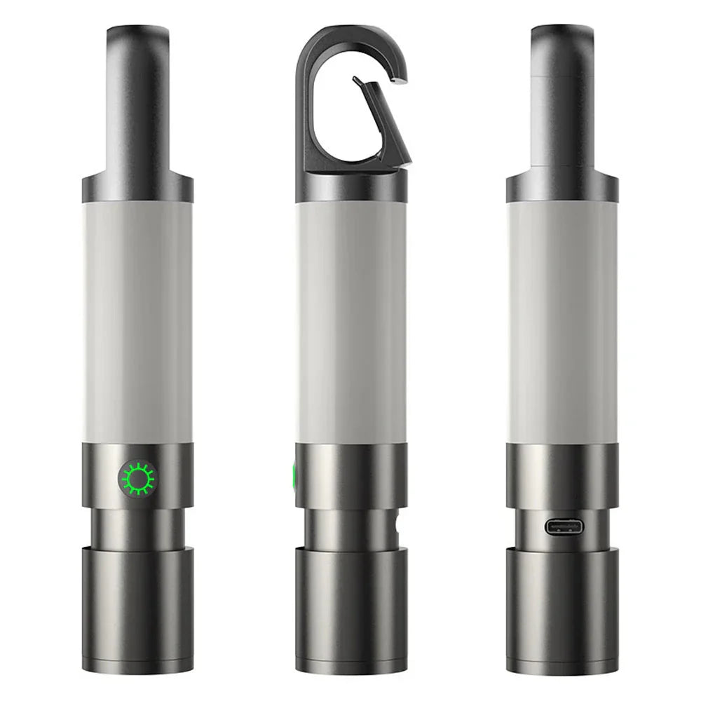USB-C LED-Taschenlampe mit Mehrfarbfiltern – Wiederaufladbare Lampe für Outdoor-Aktivitäten und Notfälle