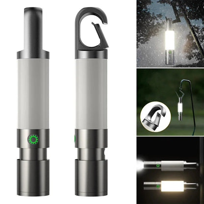 USB-C LED-Taschenlampe mit Mehrfarbfiltern – Wiederaufladbare Lampe für Outdoor-Aktivitäten und Notfälle