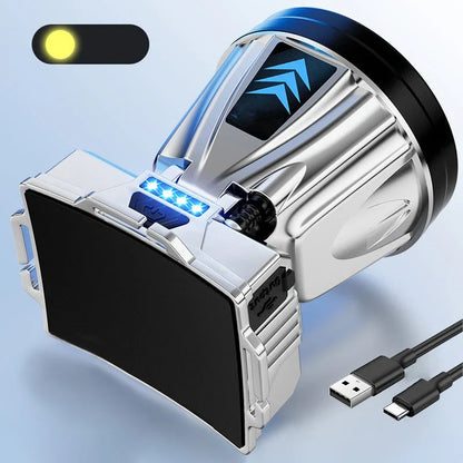 LED Stirnlampe mit USB-Ladeanschluss und Integrierter Powerbank-Funktion