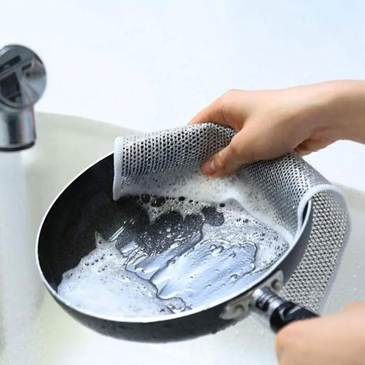 Hygienisches Reinigungstuch aus Silberdraht
