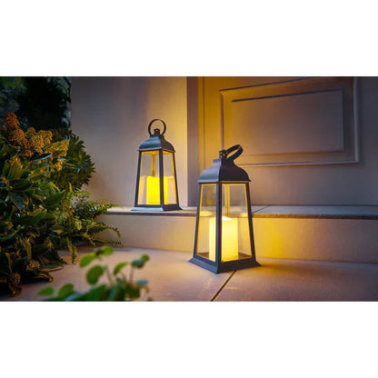 Set von 2 LED-Laternen – Realistisches Kerzenflackern für Garten und Wohnzimmer