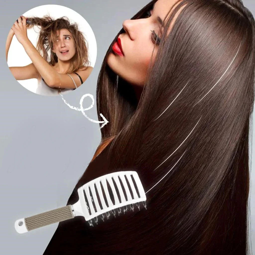 Ergonomische Haarbürste für einfaches Entwirren