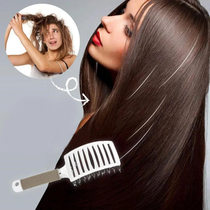 Ergonomische Haarbürste für einfaches Entwirren