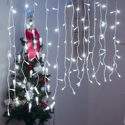 Atmosphärische Eiszapfen-Lichterkette mit Farbwechsel und Fernbedienung