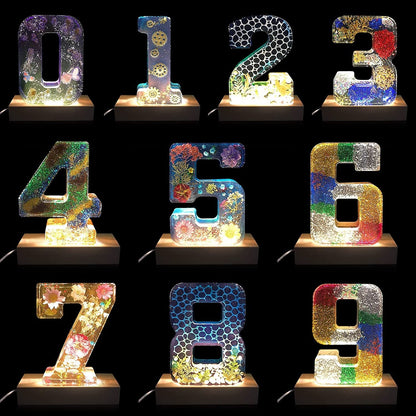 Bunte LED Buchstaben mit Blumen