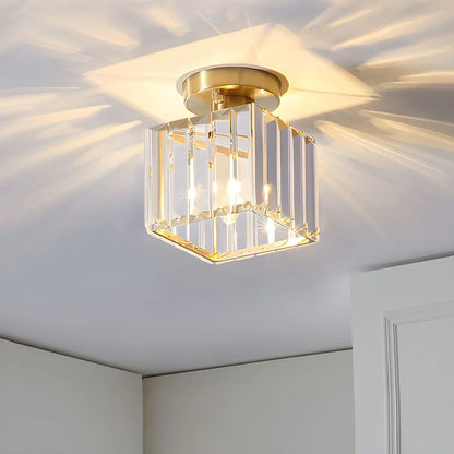 Kristall-Deckenlampe mit Gold und Schwarz – Moderne LED-Deckenleuchte für Wohnzimmer Schlafzimmer & Flu