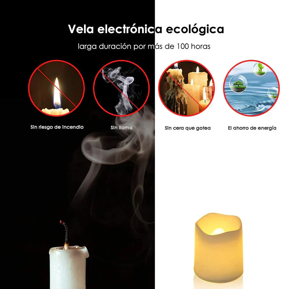 Warmweiße LED-Teelichter mit Flacker-Effekt für Festliche Dekoration
