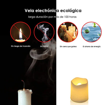Warmweiße LED-Teelichter mit Flacker-Effekt für Festliche Dekoration