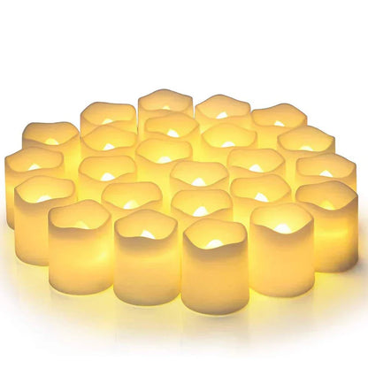 Warmweiße LED-Teelichter mit Flacker-Effekt für Festliche Dekoration