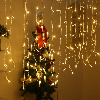 Atmosphärische Eiszapfen-Lichterkette mit Farbwechsel und Fernbedienung