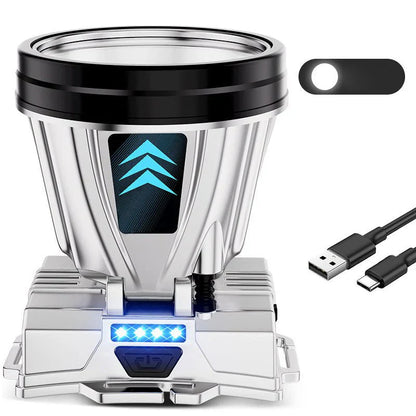 LED Stirnlampe mit USB-Ladeanschluss und Integrierter Powerbank-Funktion