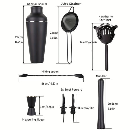 Premium Cocktail-Set Aus Edelstahl – Komplettes Barkeeper Set für Stilvolle Drinks