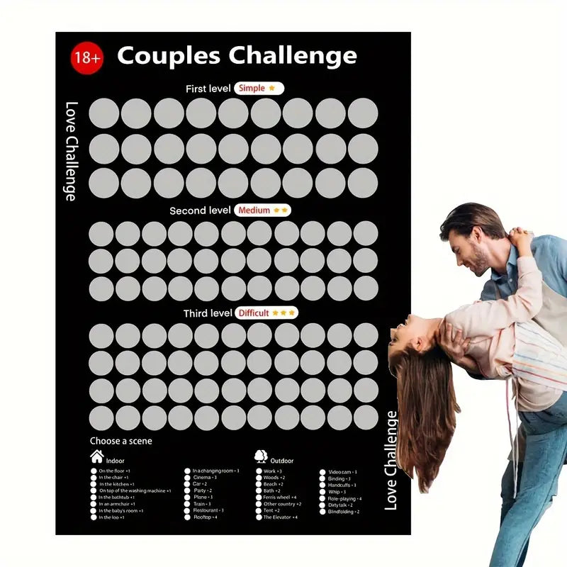 Liebes-Challenge Rubbelflächen für Paare