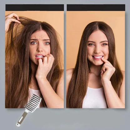 Ergonomische Haarbürste für einfaches Entwirren