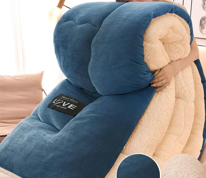 Luxuriöse Winterdecke aus Doppelschicht Flanell-Fleece