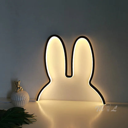 LED-Hasenlampe – Dimmbare Wandbeleuchtung mit USB-Aufladung