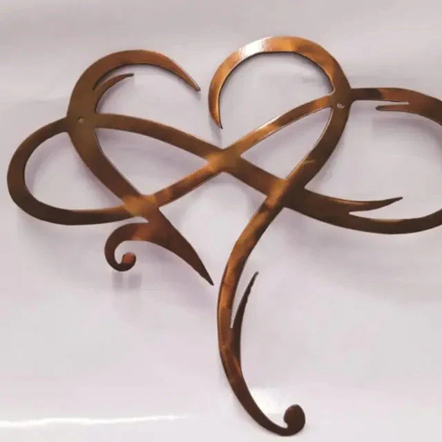 Metall Wanddekoration Unendlichkeitsherz