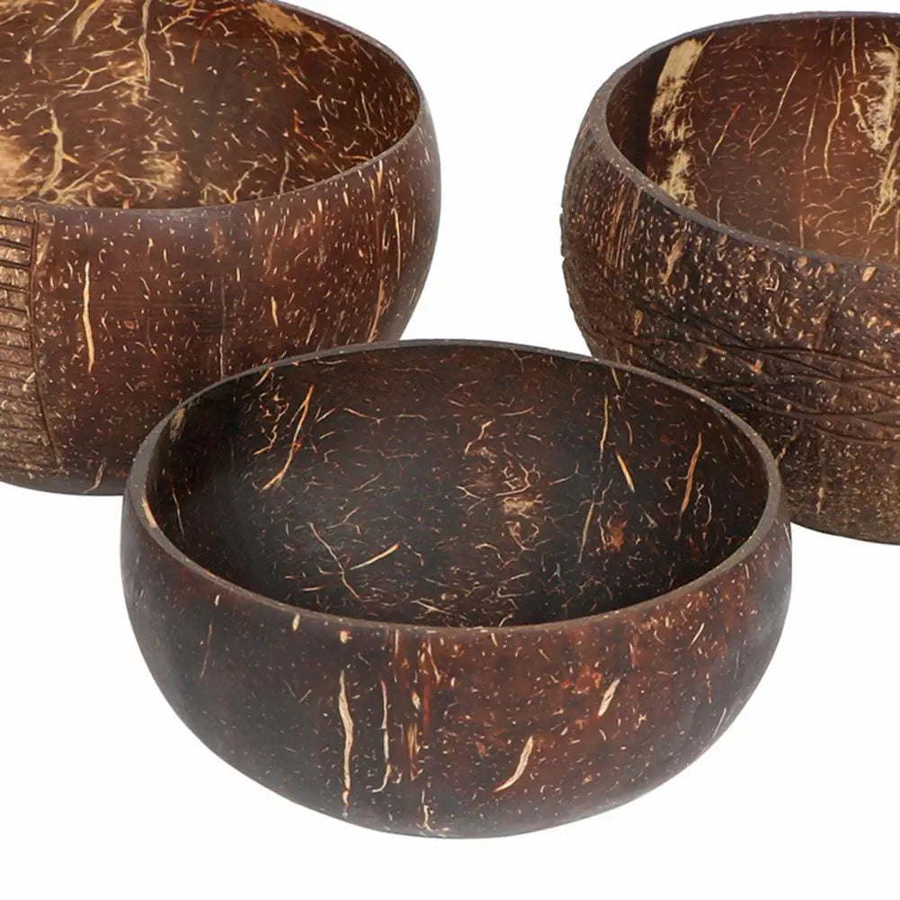 Kokosnuss-Schalen Set – Nachhaltige und Handgemachte Servierschalen für Zuhause
