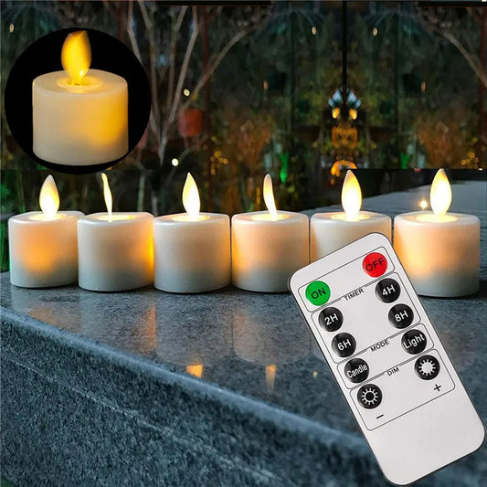 LED-Lichterkerzen-Set mit Fernbedienung – Sicheres Set für Dekoration und Atmosphäre