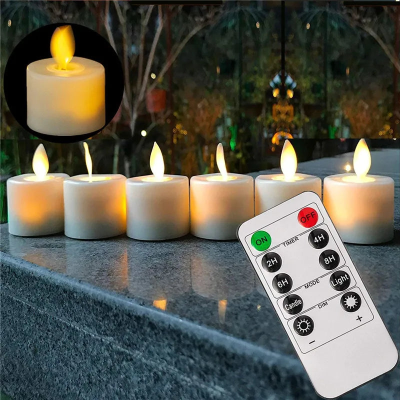 LED-Lichterkerzen-Set mit Fernbedienung – Sicheres Set für Dekoration und Atmosphäre