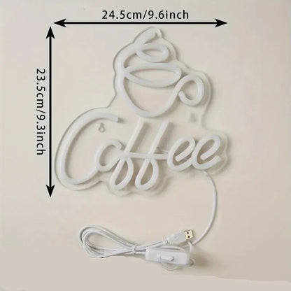Neonlicht Kaffee – Stylisches LED-Schild für Wand