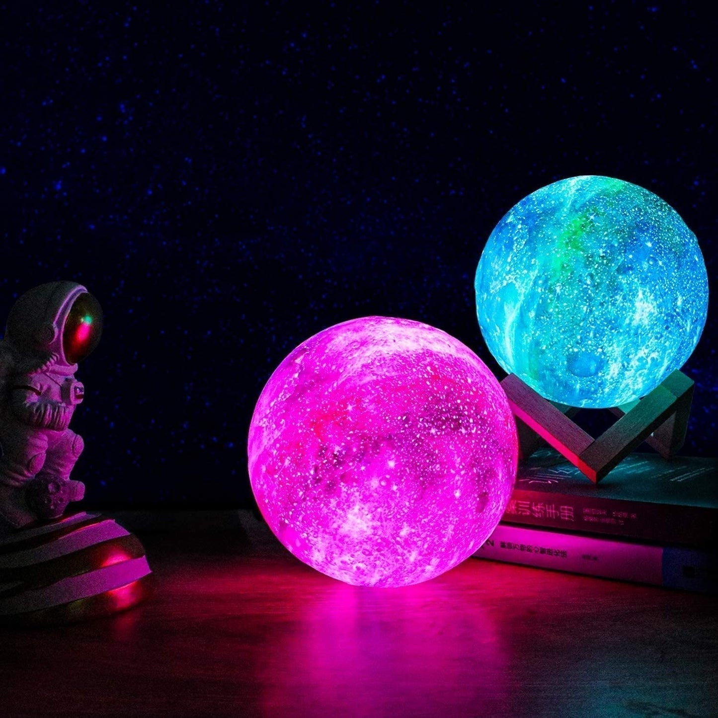 Magische Mondlampe mit LED-Beleuchtung