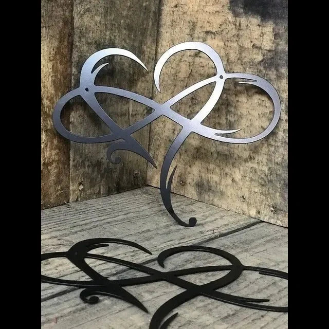 Metall Wanddekoration Unendlichkeitsherz