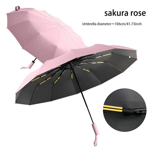 Umweltfreundlicher Doppel-Regenschirm mit UV-Schutz und Verstellbarem Griff