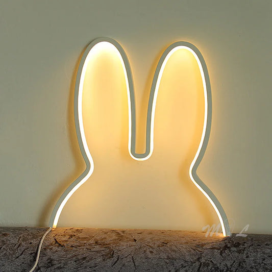 LED-Hasenlampe – Dimmbare Wandbeleuchtung mit USB-Aufladung