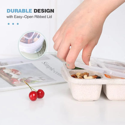 4er-Pack Bento-Meal-Prep-Boxen – Nachhaltige und praktische Aufbewahrungsboxen für Mahlzeiten und Snacks