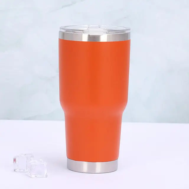 Thermobecher mit Schiebeverschluss und doppelwandiger Isolierung