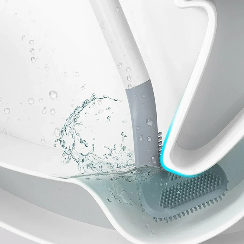 Hygienische Silikon-Toilettenbürste mit Wandhalterung