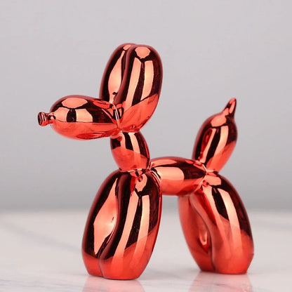 Ballon-Tier Skulptur – Moderne Deko Figur aus Metall in Hochglanz-Optik