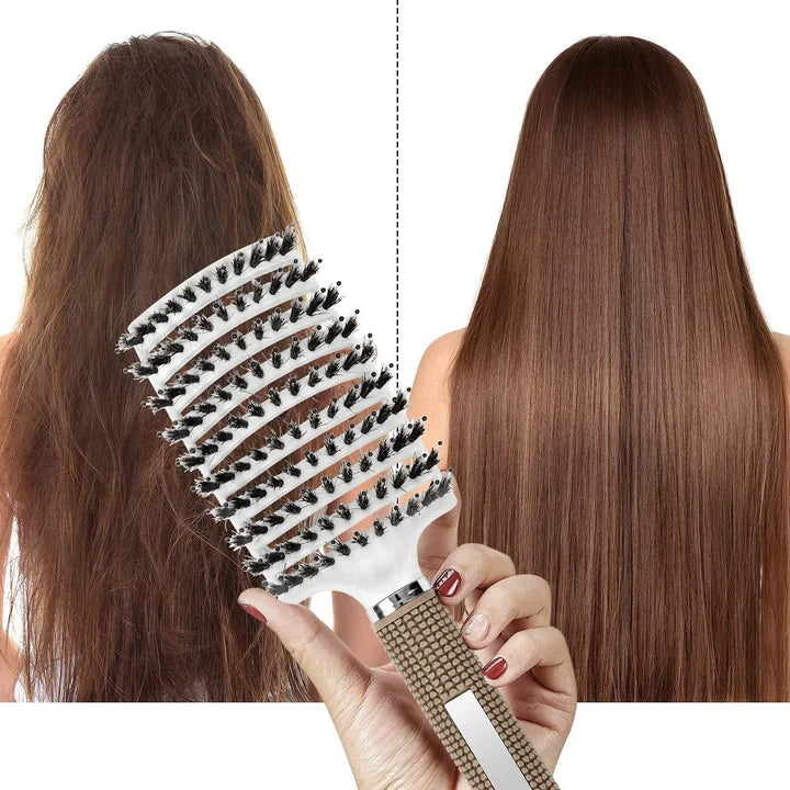 Ergonomische Haarbürste für einfaches Entwirren