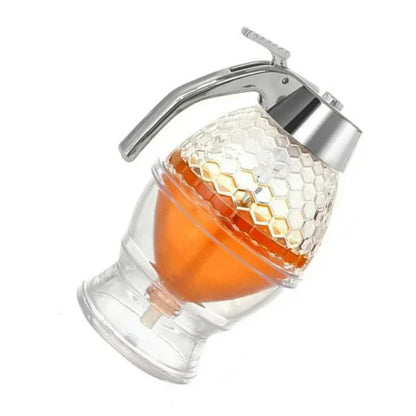 Tropffreier Honigspender aus Glas – Stilvoller Dosierer für Honig Sirup & Flüssigkeiten